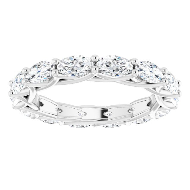 2.94 ct. Oval Diamond Trellis Eternity Band-VIRABYANI